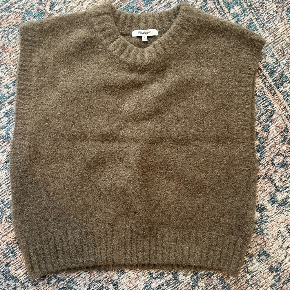 Brown Madewell sweater vest NWOT